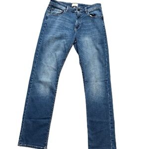 DL1961 Avery Relaxed Straight Jeans Mens 32x34 Submarine Blue Stretch Denim.